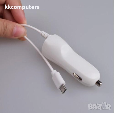 12V Зарядно за автомобил iPhone 2.1A / 1USB Port / Бял Баркод : 454185, снимка 3 - Зарядни за кола - 52176891