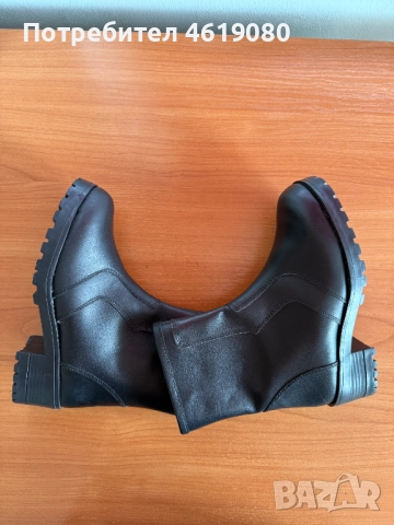 Италиански боти – черни, номер 35, снимка 3 - Дамски боти - 52056580