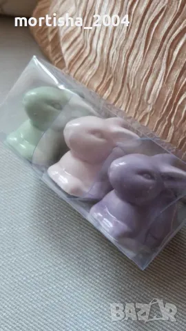 Трио разноцветни зайчета, снимка 4 - Статуетки - 48619158