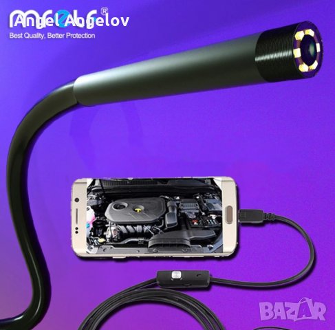 7 мм и 5,5 мм ,дължина 2 метра ендоскопска камера Гъвкава IP67. 