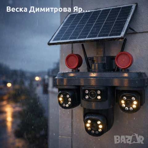 Соларна камера LYLU със SIM карта, 4 лещи и 26 диода – интелигентна защита без ограничения