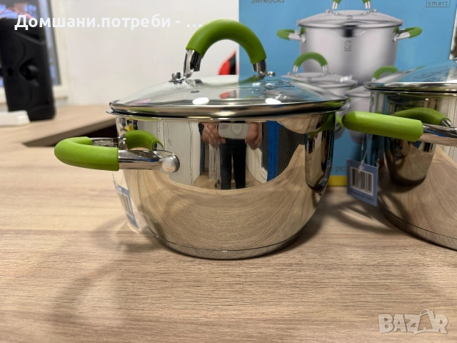 Комплект тенджери + кухненски прибори от 11 части, снимка 6 - Съдове за готвене - 53415942