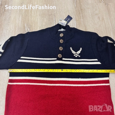 Bradford Exchange USAF USA Плетена блуза Henley Air Force размер М нова, снимка 7 - Блузи - 52468283