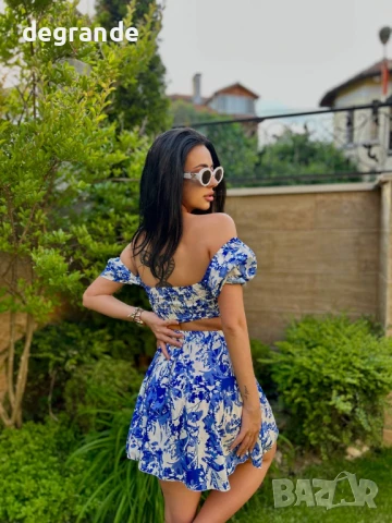 Синя рокля с прекрасно бюстие, снимка 3 - Рокли - 50870615