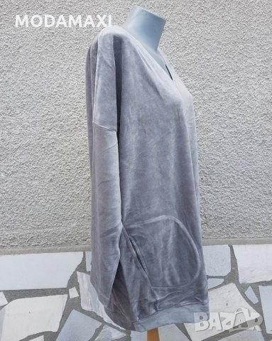 3XL Нова  блуза Sheego в сиво, снимка 4 - Блузи с дълъг ръкав и пуловери - 35746837