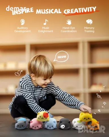 Ruko 3589 Музикални котенца, музикална скала с докосване,3-9 год, 8 бр, снимка 4 - Музикални играчки - 48480891