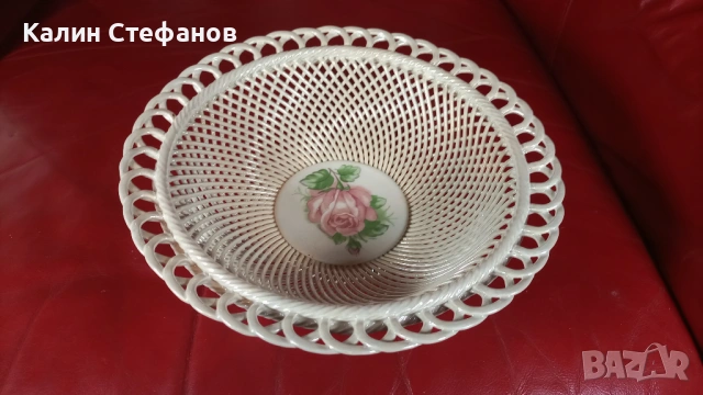 Разкошна руска фруктиера, ръчна изработка, порцелан, снимка 11 - Други - 53698767