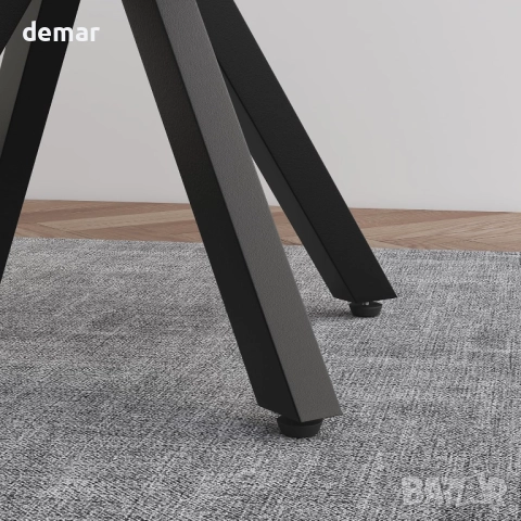 Мраморна странична масичка GOLDFAN, малка бяла странична масичка за хол, 50x50x55см, снимка 6 - Маси - 52087854