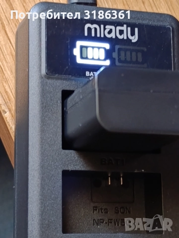 Двойно зарядно за батерии NP-FW50 за Sony фотоапарати, снимка 5 - Батерии, зарядни - 52500096