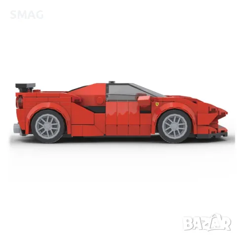 Комплект пластмасови части  Червени блокове за състезателна кола (272 части) S_1241644, снимка 2 - Конструктори - 49269330