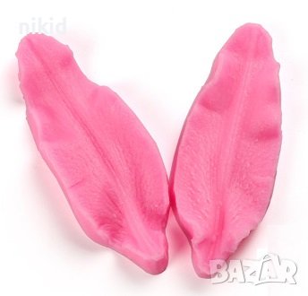 Лилиум дълги листа 2 части листа вейнър вайнър силиконов молд форма декорация и украса фондан торта, снимка 3 - Форми - 17764582