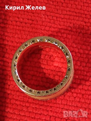 T1 ALE R 50 ПОЗЛАТЕН СКЪПОЦЕНЕН ЕМАЙЛИРАН ПРЪСТЕН PANDORA МАРКОВО ФЕШЪН БИЖУ с ДИАМАНТЧЕТА 25266 , снимка 3 - Пръстени - 34884063