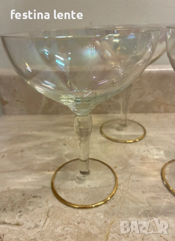 Перлено-седефени чаши за шампанско, снимка 7 - Чаши - 52512682