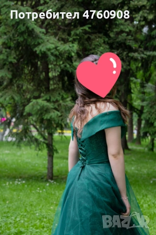 Елегантна бална рокля с корсет – размер L, носена веднъж, снимка 2 - Рокли - 53780761