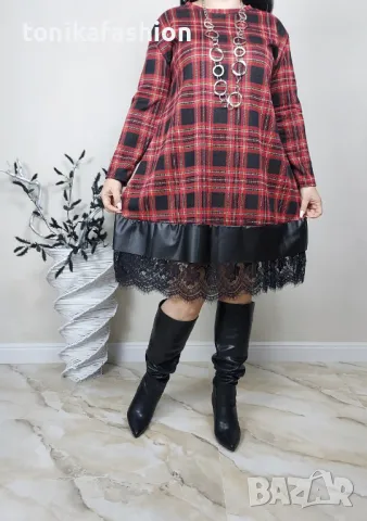 Карирана рокля L/XL, снимка 3 - Рокли - 48131039