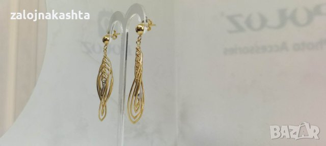 Нови Златни обеци-3,52гр/14кр, снимка 8 - Обеци - 40663088