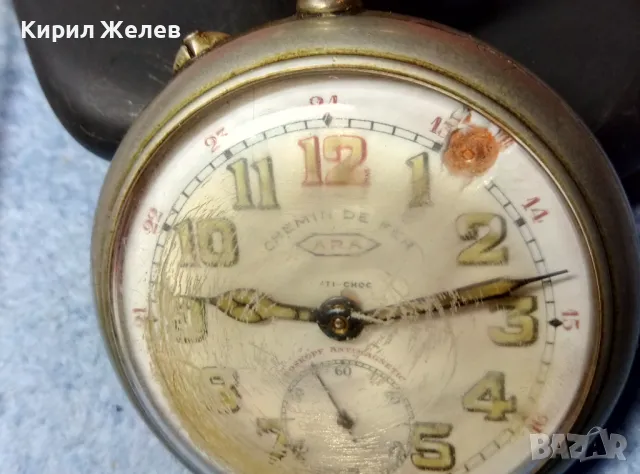 CHEMIN DE FER ARA ANTI-CHOC ROSKOPF ANTIMAGNETIC Стар ДЖОБЕН ЧАСОВНИК РЯДЪК МОДЕЛ 48382, снимка 16 - Антикварни и старинни предмети - 48006258