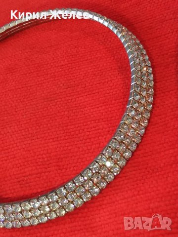 КРАСИВО ПОСРЕБРЕНО ЕФЕКТНО ФЕШЪН АРТ КРИСТАЛНО КОЛИЕ ОГЪРЛИЦА 27876, снимка 10 - Колиета, медальони, синджири - 37097069
