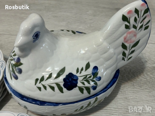 Порцеланов комплект за яйца , снимка 5 - Прибори за хранене, готвене и сервиране - 53323402