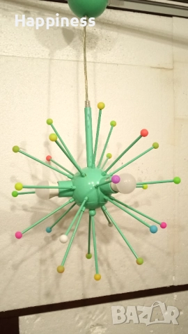 Абажур (полилей) - метален със светещи топчета