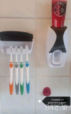 Автоматичен диспенсър за паста за зъби с държач за четки, снимка 6 - Други - 41763155