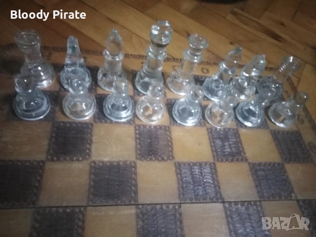 стар стъклен шах , снимка 2 - Антикварни и старинни предмети - 51882395