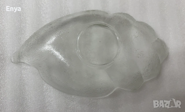 Стъклена купа с форма на листо, снимка 4 - Аксесоари за кухня - 53694505
