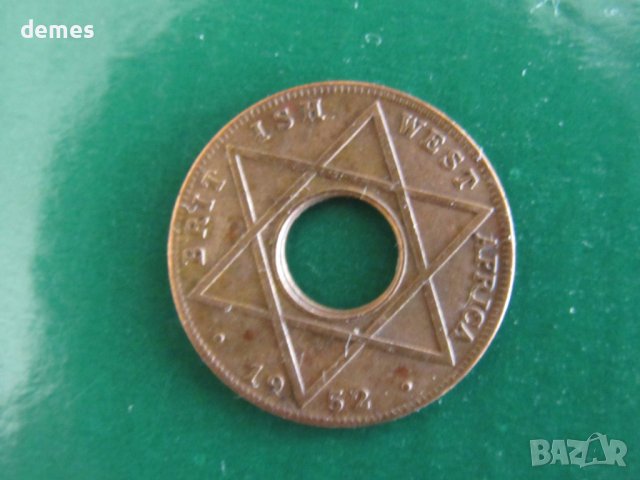 Британска Западна Африка - 1/10 пени, 1952 г. - 45L, снимка 4 - Нумизматика и бонистика - 44344291