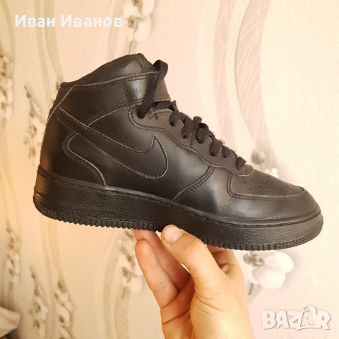 оригинални  кецове  (маратонки ) NIKE AIR FORCE 1 MID (GS)  номер 38-38,5, снимка 17 - Кецове - 38429752