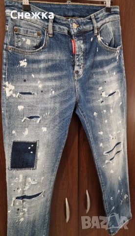 Мъжки дънки светли Dsquared2, снимка 2 - Дънки - 42056342