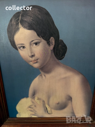 Картина - маслена репродукция / голо тяло. №7579, снимка 5 - Антикварни и старинни предмети - 52301841