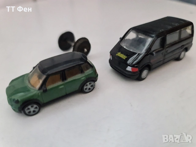 Метални колички - Мини Купър и Мецедес Вито в мащаб 1:87