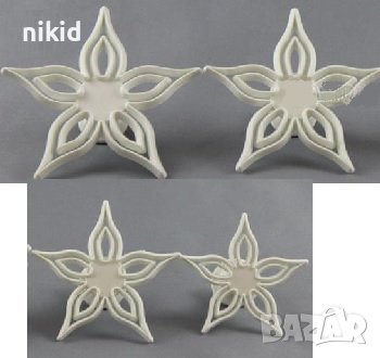 3 4  бр галакси звезди резци с релеф и бутало пластмасови форми украса тесто фондан форма резец, снимка 2 - Форми - 17268466