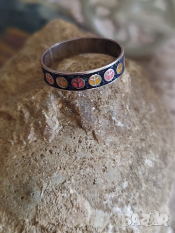 Сребърен "хипарски" пръстен