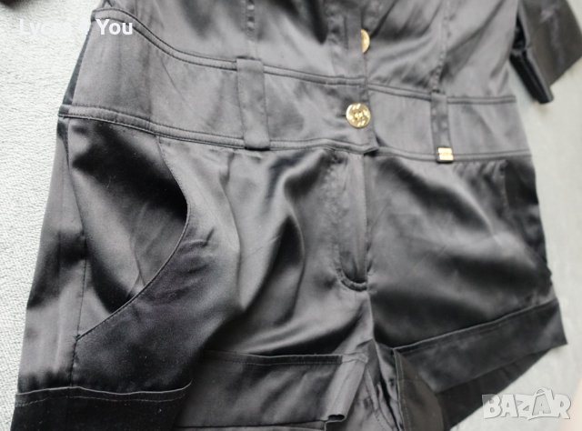 Apart S/M къс дамски черен гащеризон от сатен, снимка 11 - Гащеризони - 40940777