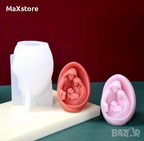 3D Свето семейство Силиконов молд форма за свещи гипс сапун смола , снимка 5 - Форми - 51986655