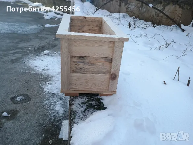 дървени кашпи , снимка 4 - Саксии и кашпи - 49233305