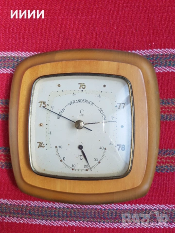 Немски барометър с термометър 