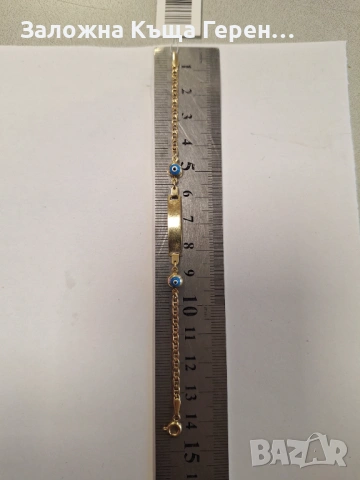 Детска златна гривна 1,96гр.14к, снимка 3 - Гривни - 53765569