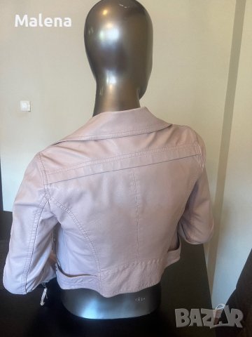 Дамско кожено яке в бебешко розов цвят !, снимка 7 - Якета - 42108191