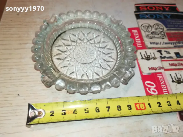 ПЕПЕЛНИК-СТЪКЛО С РЕЛЕФИ 1405251415, снимка 7 - Антикварни и старинни предмети - 50285572