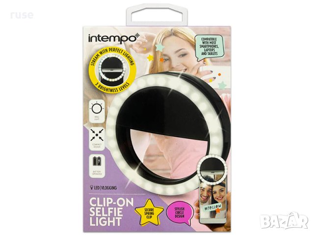 НОВИ! LED селфи ринг лампа за телефон Intempo Germany, снимка 11 - Селфи стикове, аксесоари - 40836553