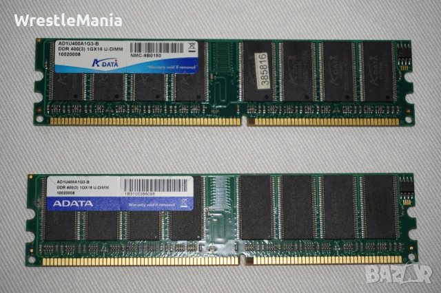 16бр DDR RAM ПАМЕТ Kingston/ADATA/PQI/Nanya/Infineon/VDATA Тествана и Работеща за Настолен Компютър, снимка 2 - RAM памет - 53185509