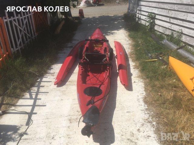 Каяк Риболовен Ветроходен Hobie Miraje Тримаран , снимка 4 - Воден транспорт - 40386015