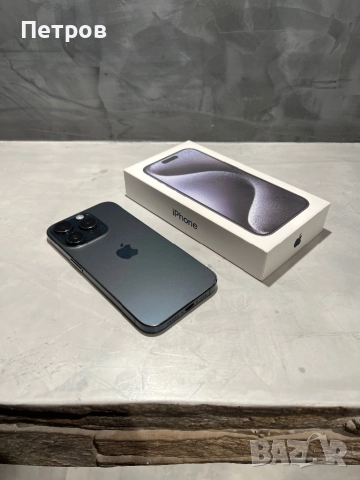 КАТО НОВ Iphone 15 Pro 256 GB Blue Titanium, снимка 4 - Apple iPhone - 52887687