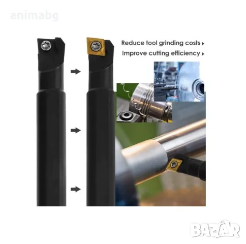 ANIIMABG Комплект 4броя стругарски ножове с 10бр. сменяеми пластини, снимка 5 - Други инструменти - 50165604