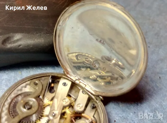 Стар СРЕБЪРЕН ДЖОБЕН ЧАСОВНИК СРЕБРО 800 СТИЛНО ОРНАМЕНТИРАН ФУНКЦИОНИРАЩ 48857, снимка 3 - Антикварни и старинни предмети - 48006366