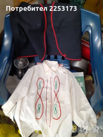 Детска риза и елече от плат без ръкав с етно- народен мотив.Лот., снимка 1 - Детски якета и елеци - 36098150