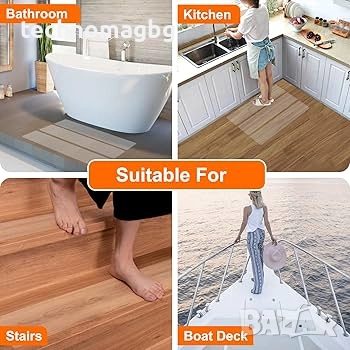 Неплъзгащи се ленти за стъпала , безцветни , 15 x 81 cm, снимка 2 - Други стоки за дома - 52184041