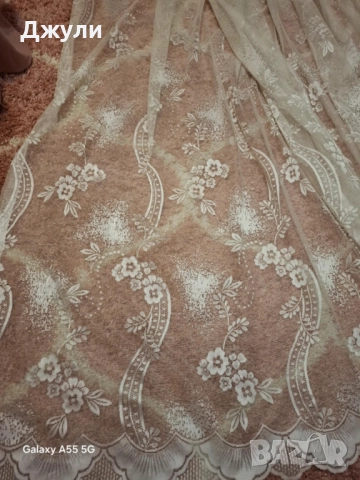 Перде бяло  ушито